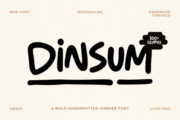 Dinsum: Integrating a Bold Handwritten Marker Font into Your Creative Workflow