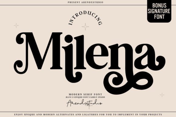 Milena and Milena: A Timeless Serif Font for Elegant and Modern Design