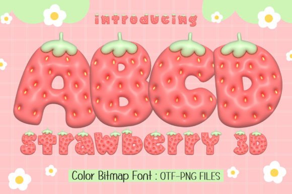 Strawberry 3D: A Vibrant Font for Creative Design