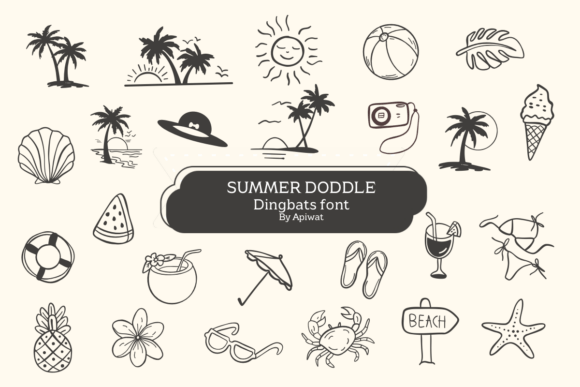 Summer Doodle: A Dingbats Font for Sun-Soaked Designs